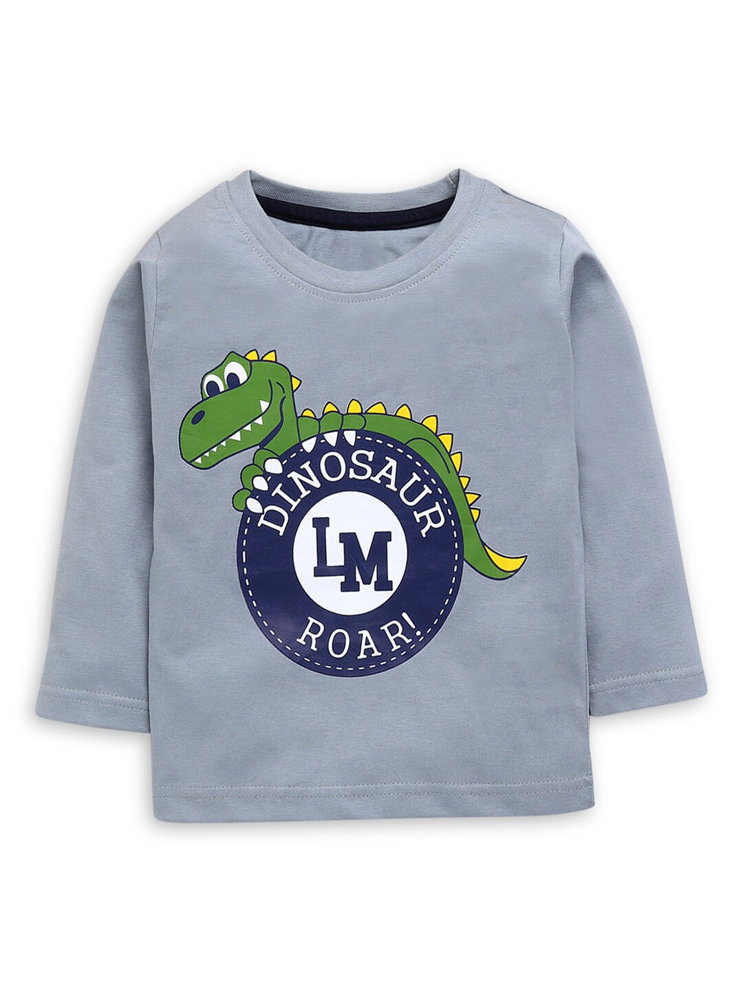 

Hopscotch Boys Grey Printed T-shirt