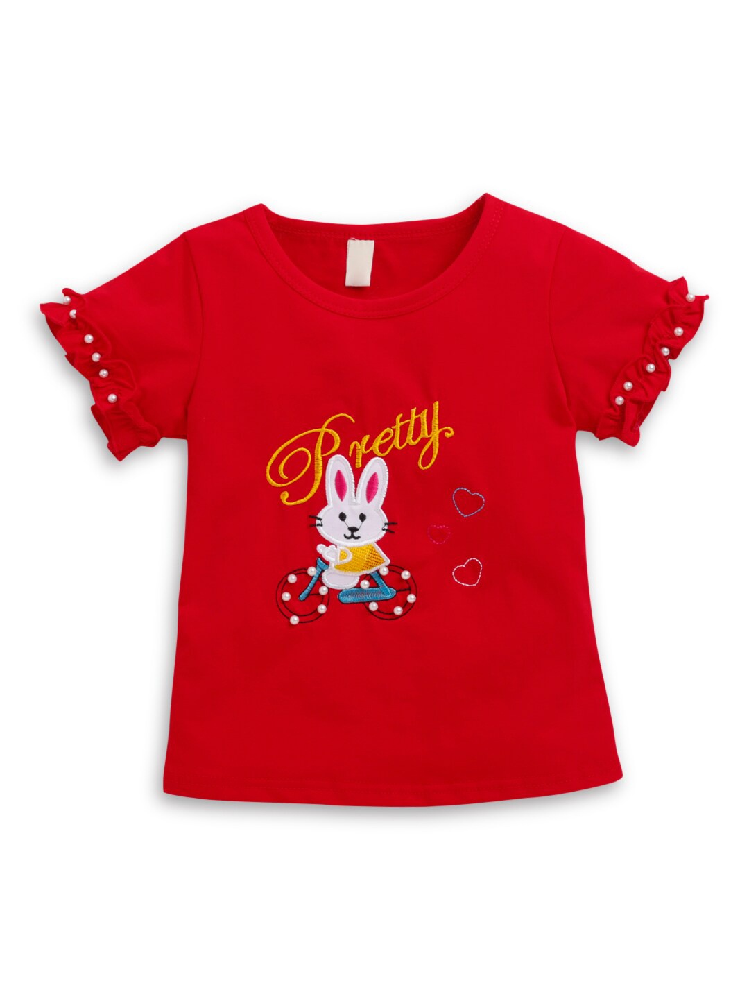 

Hopscotch Girls Red Printed T-shirt