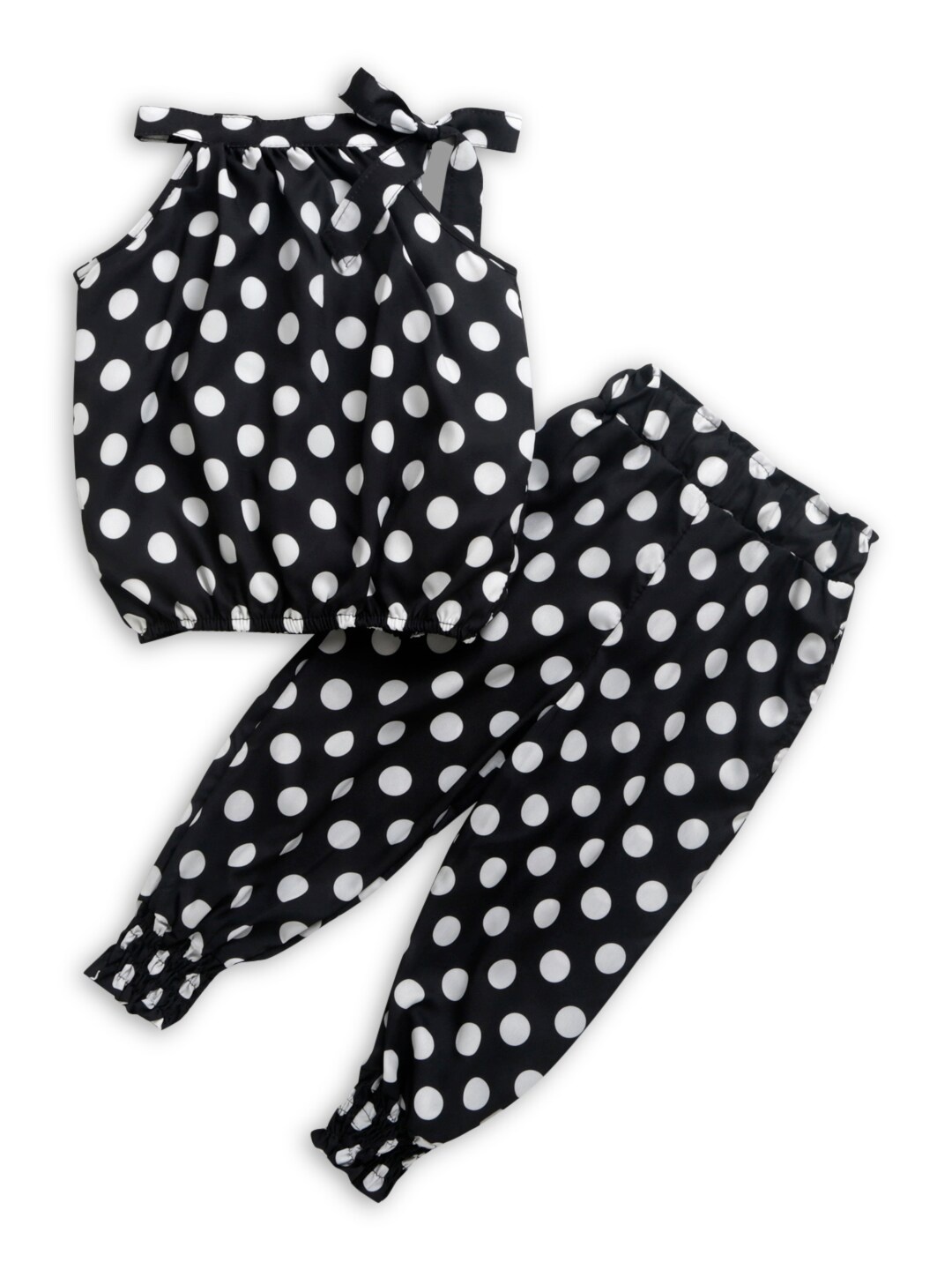 

Hopscotch Girls Black & White Printed Top with Capris