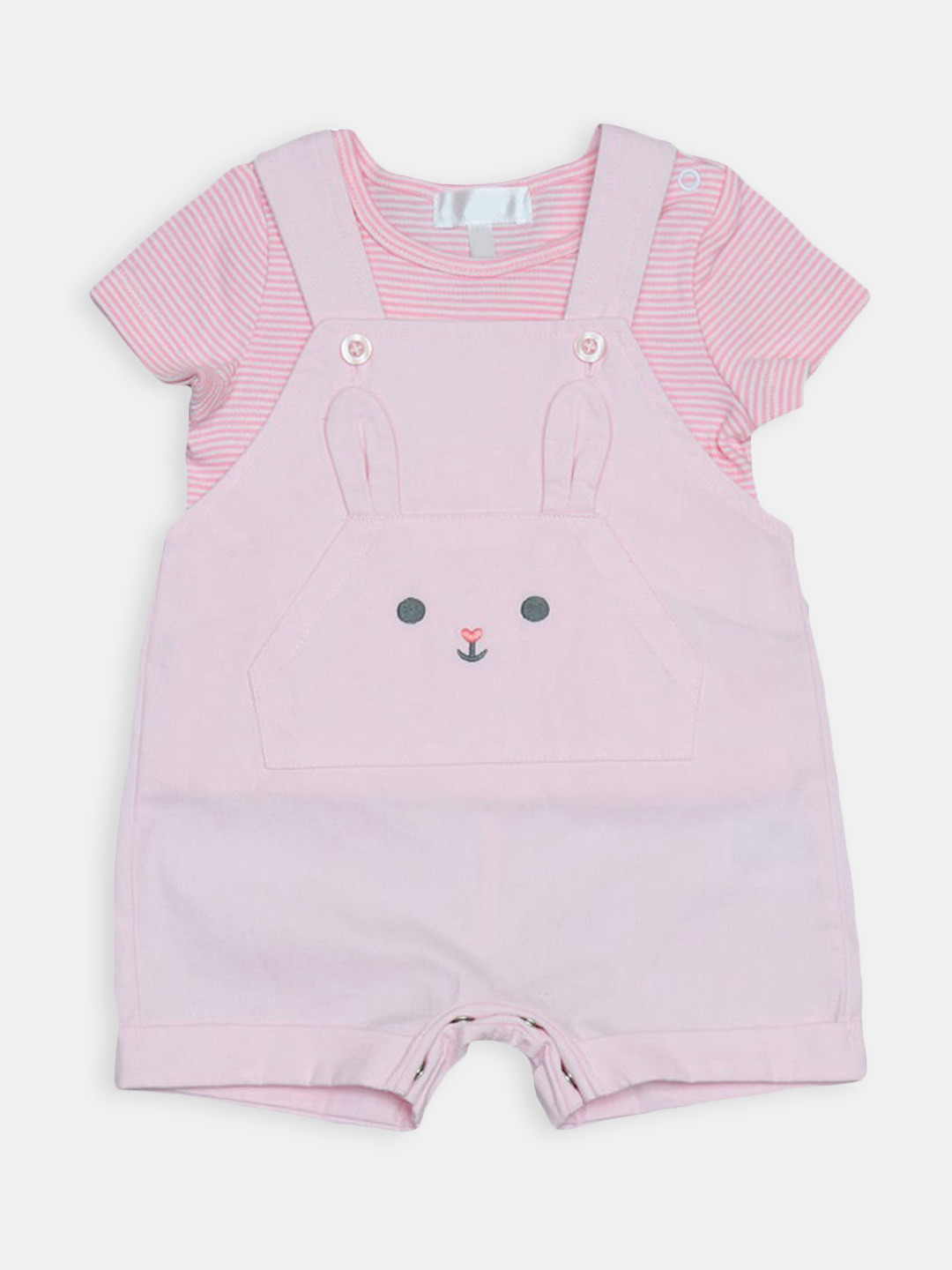 

Hopscotch Girls Pink Printed Cotton Clothing Set