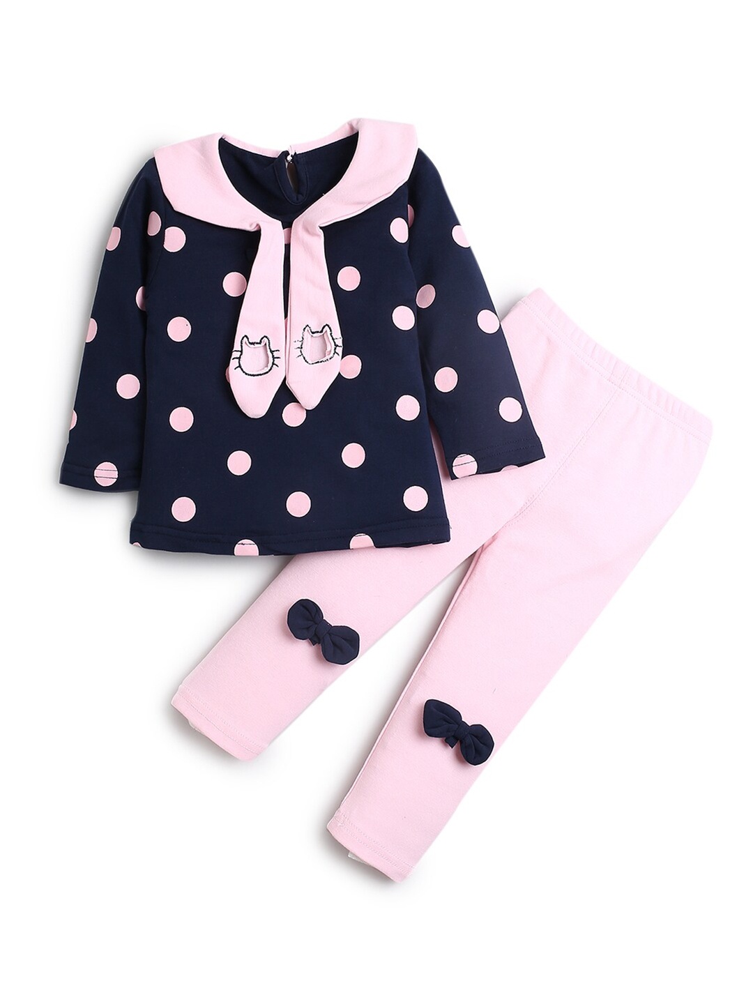 

Hopscotch Girls Blue & Pink Printed Top with Trousers