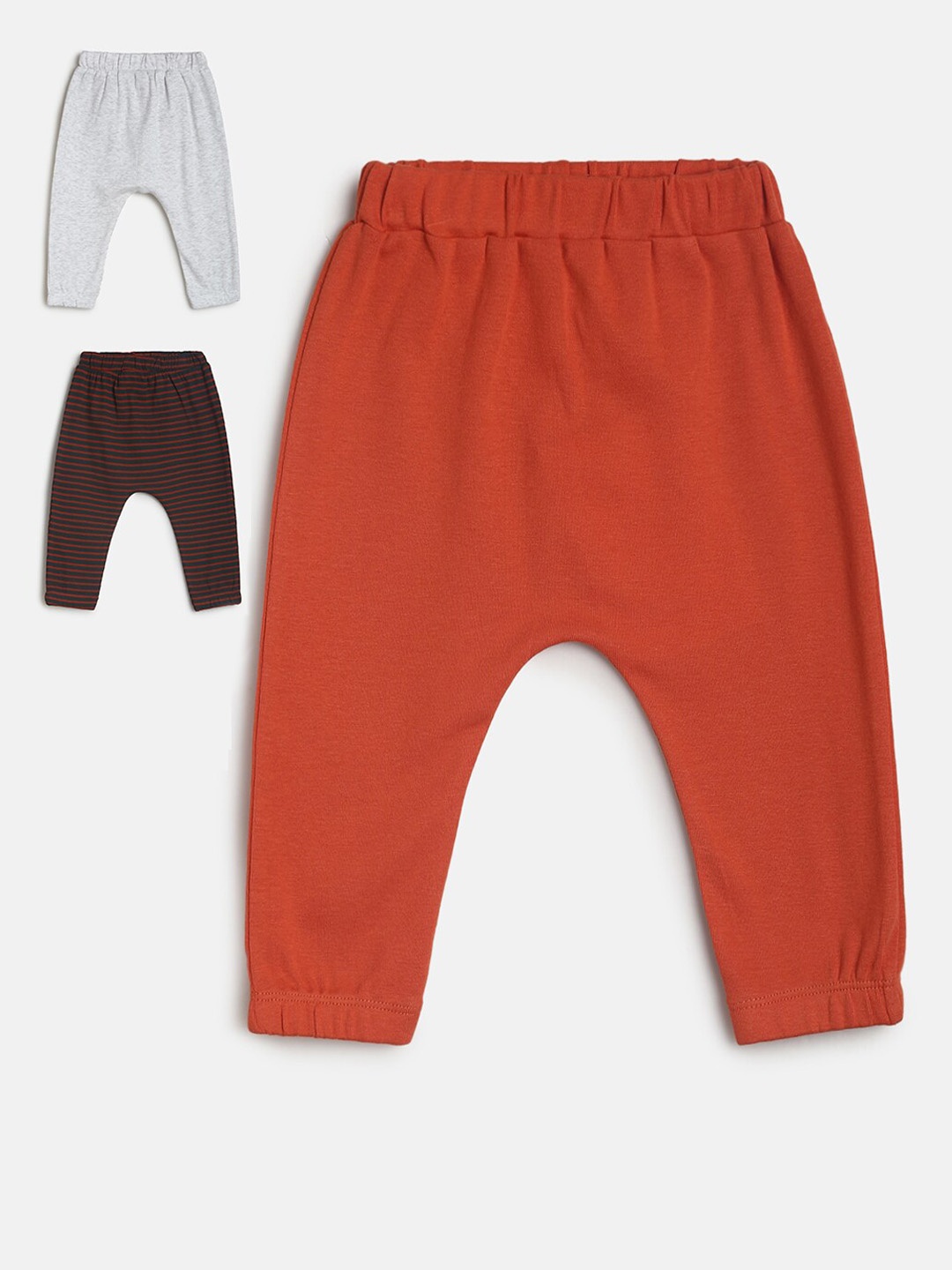 

MINI KLUB Infant Boys Pack Of 3 Pure Cotton Track Pants, Grey