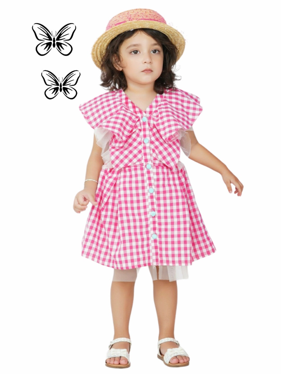 

Dress My Angel Pink Checked Dresses