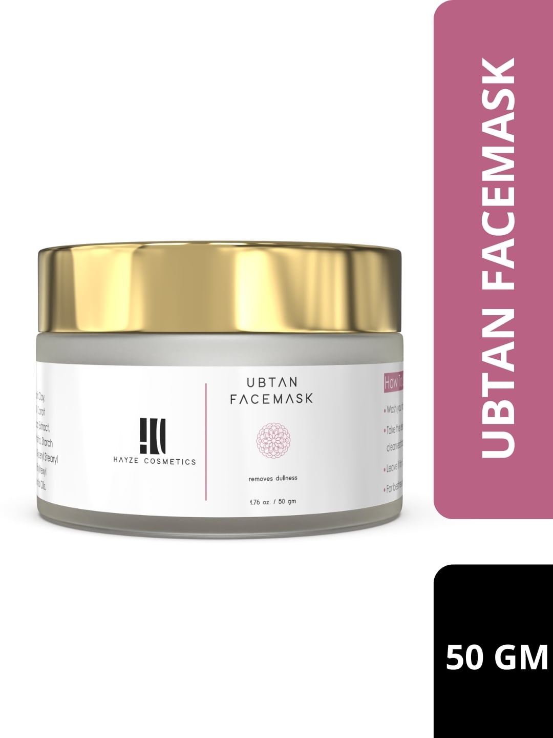 

HAYZE COSMETICS Ubtan Face Mask - Removes Dullness - 50ml, White