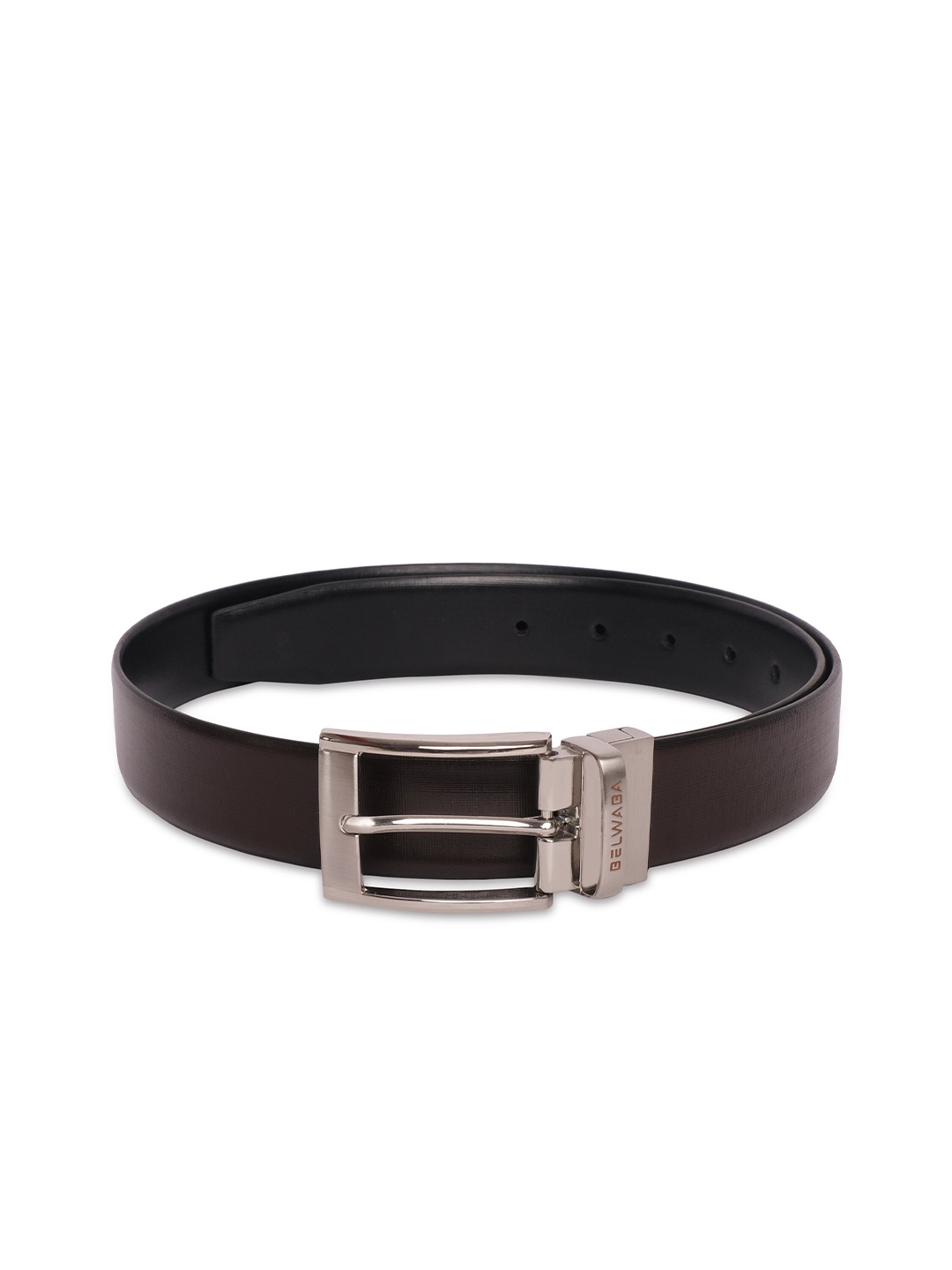 

Belwaba Men Black Leather Formal Belt