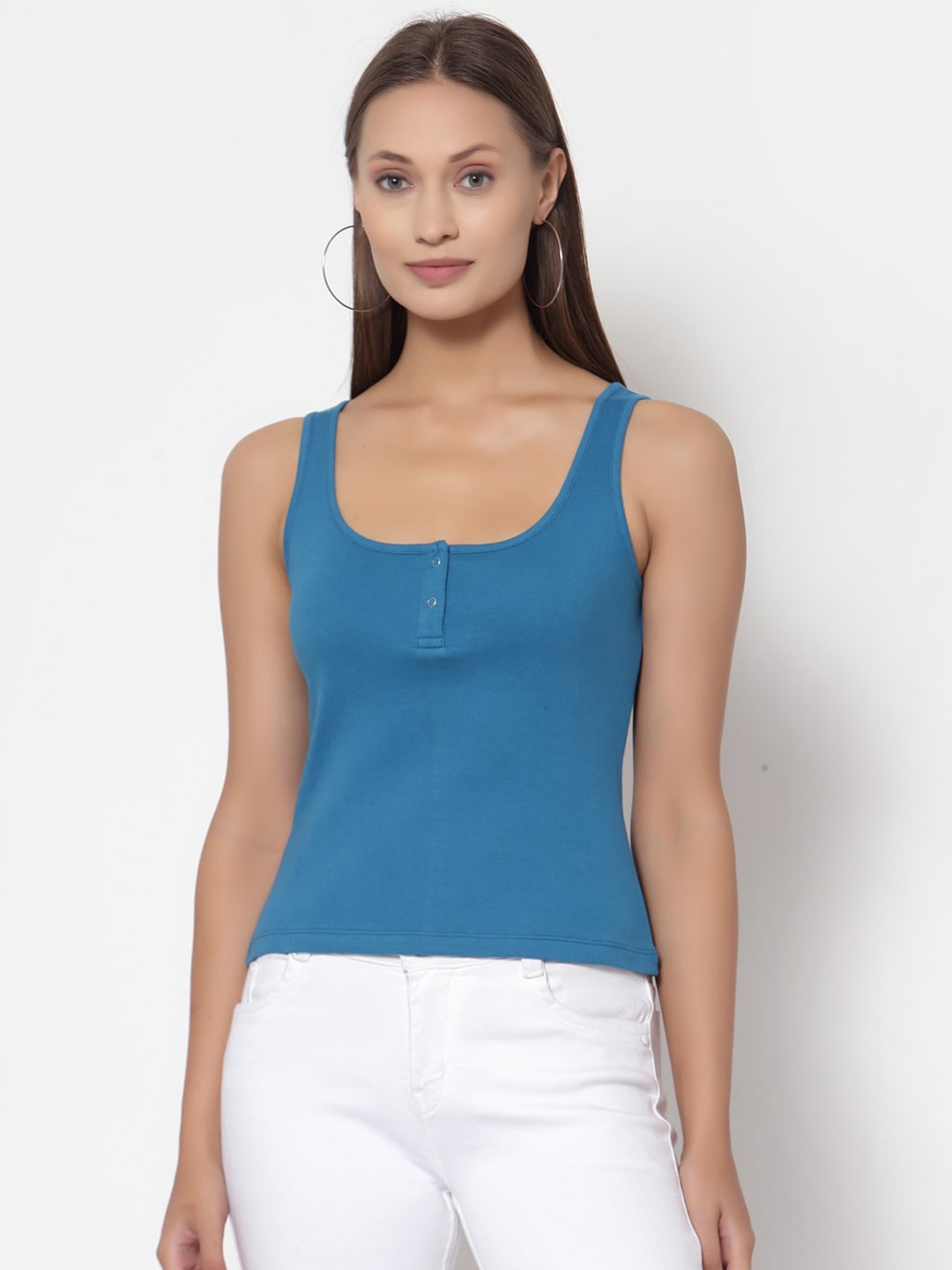 

YOONOY Blue Tank Top