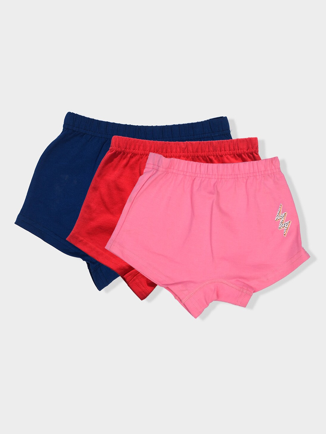 

YK Girls Pack of 3 Assorted Cotton Boy Shorts Briefs YKJPC519PLPR