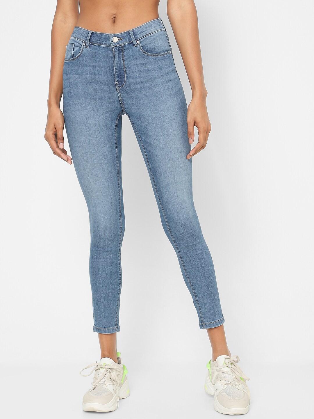 

ONLY Women Blue Erik Skinny Fit High-Rise Jeans
