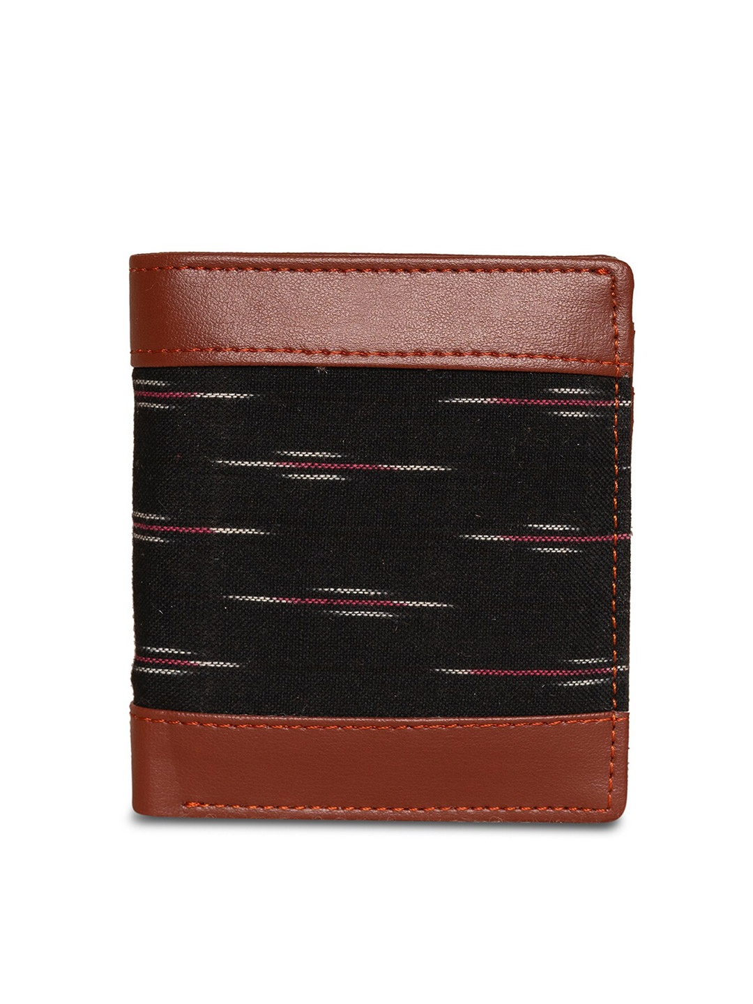 

ZOUK Women Black & Brown Printed Double Sided Sleek Wallet