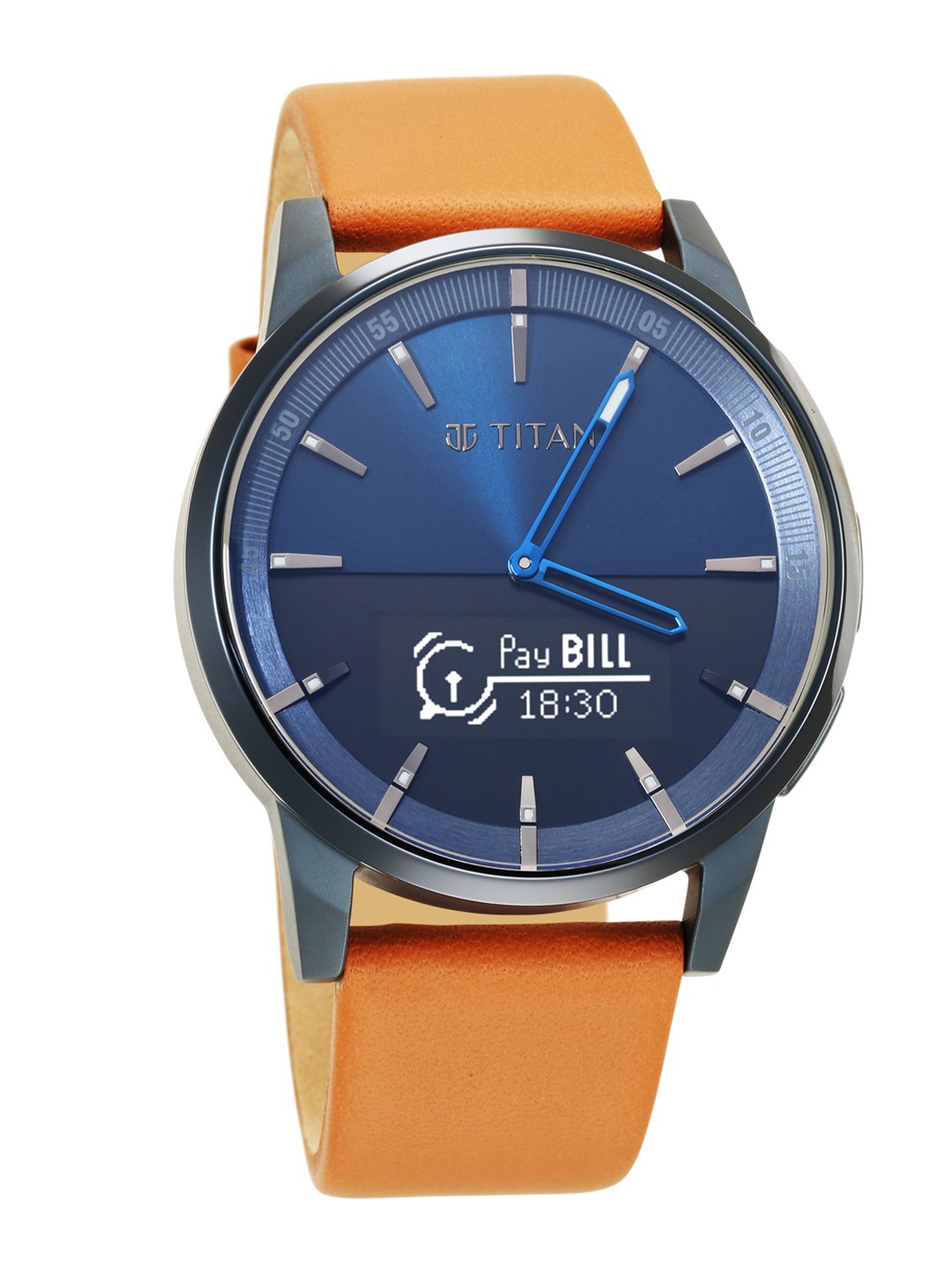 

Titan Men Blue Printed Dial & Brown Leather Straps Analogue Watch