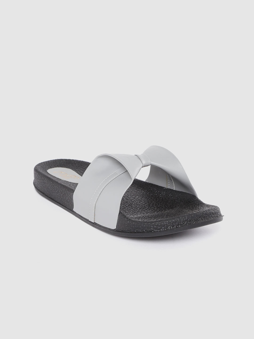 

Ekta Women Grey Open Toe Flats with Bows
