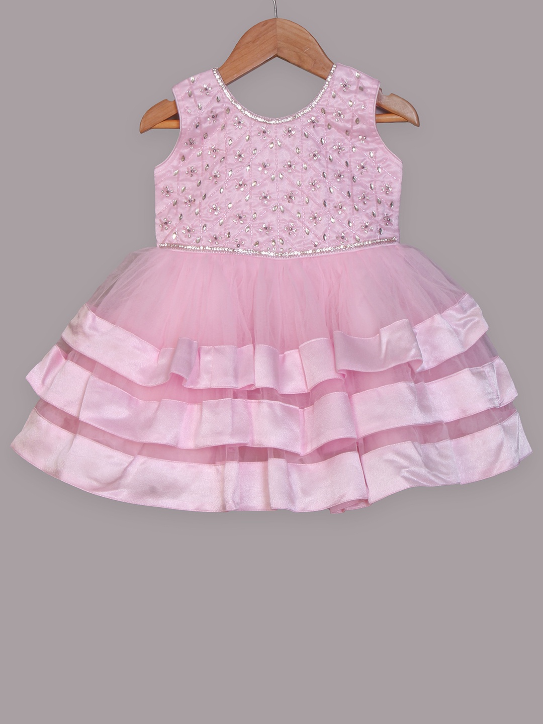 

Enfance Pink Embellished Net Dress