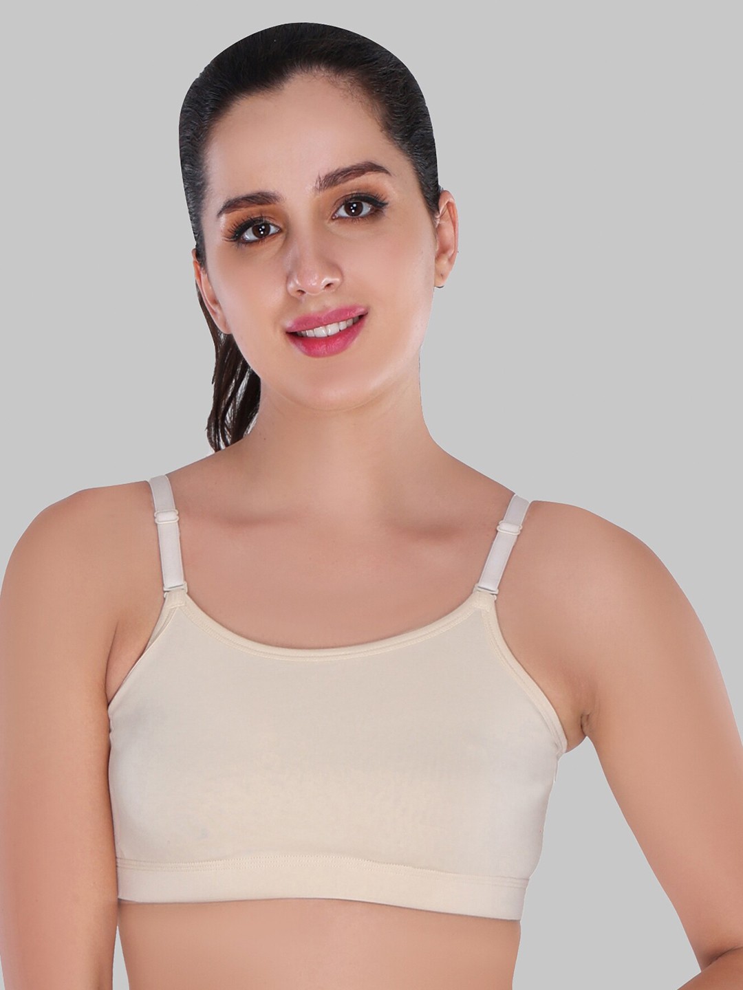 

Innocence Beige Non Padded Non-Wired Full Coverage Sports Bra