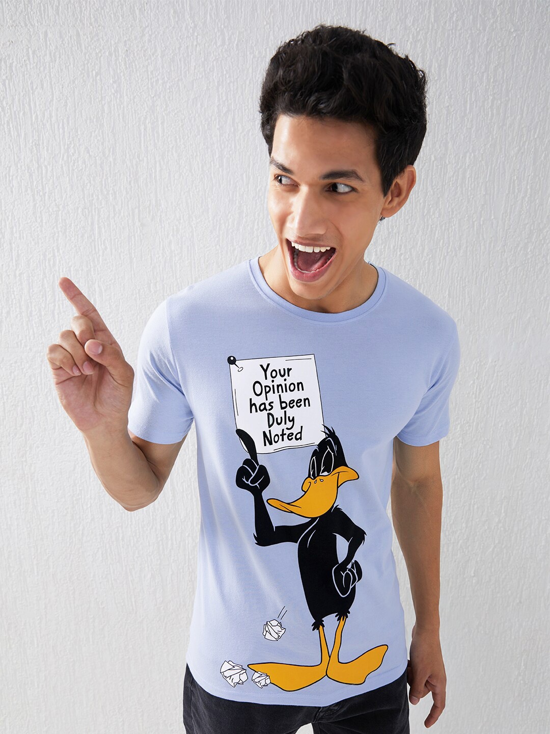 

The Souled Store Men Blue Donald Duck Printed Cotton T-shirt