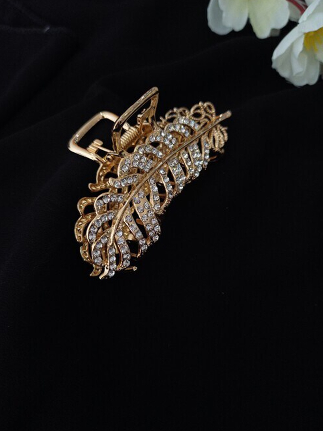 

ANNA CREATIONS Women Gold-Toned Embellished Claw Clip