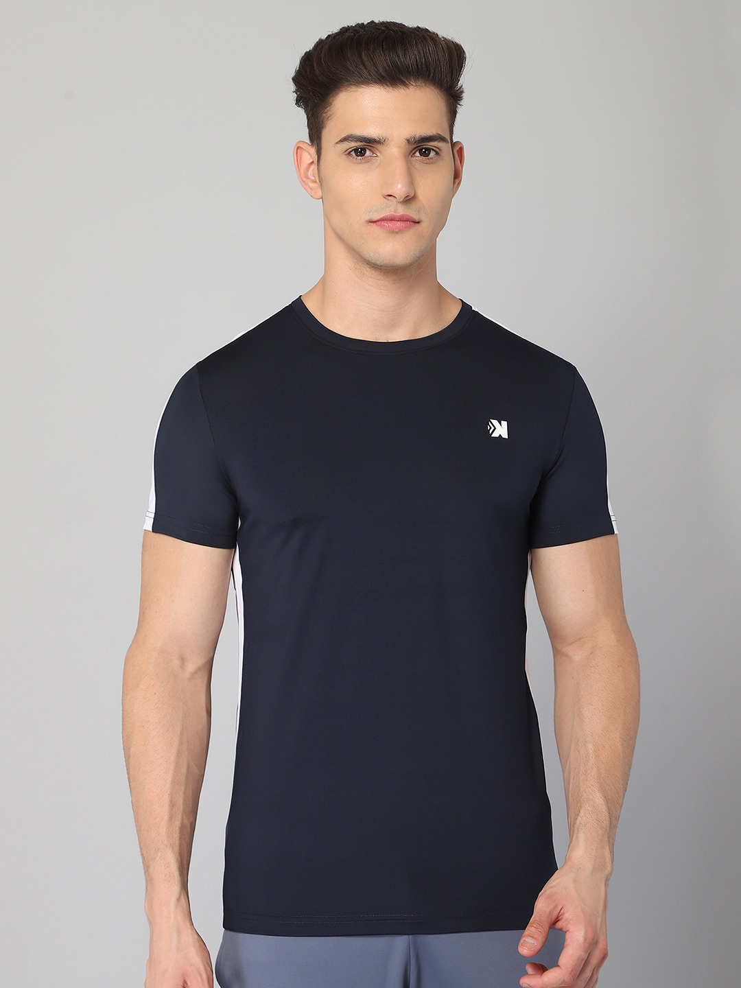 

JACKDANZA Men Navy Blue T-shirt