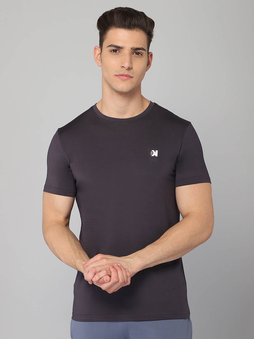 

JACKDANZA Men Charcoal T-shirt