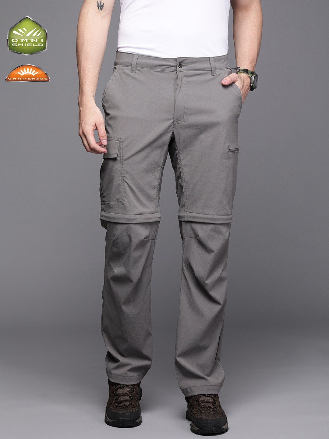 

Columbia Men Grey Slim Fit Trousers