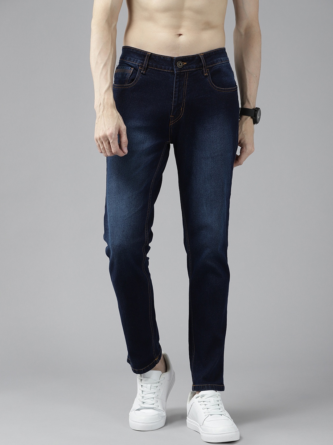 

Roadster Men Navy Blue Skinny Fit Light Fade Stretchable Jeans