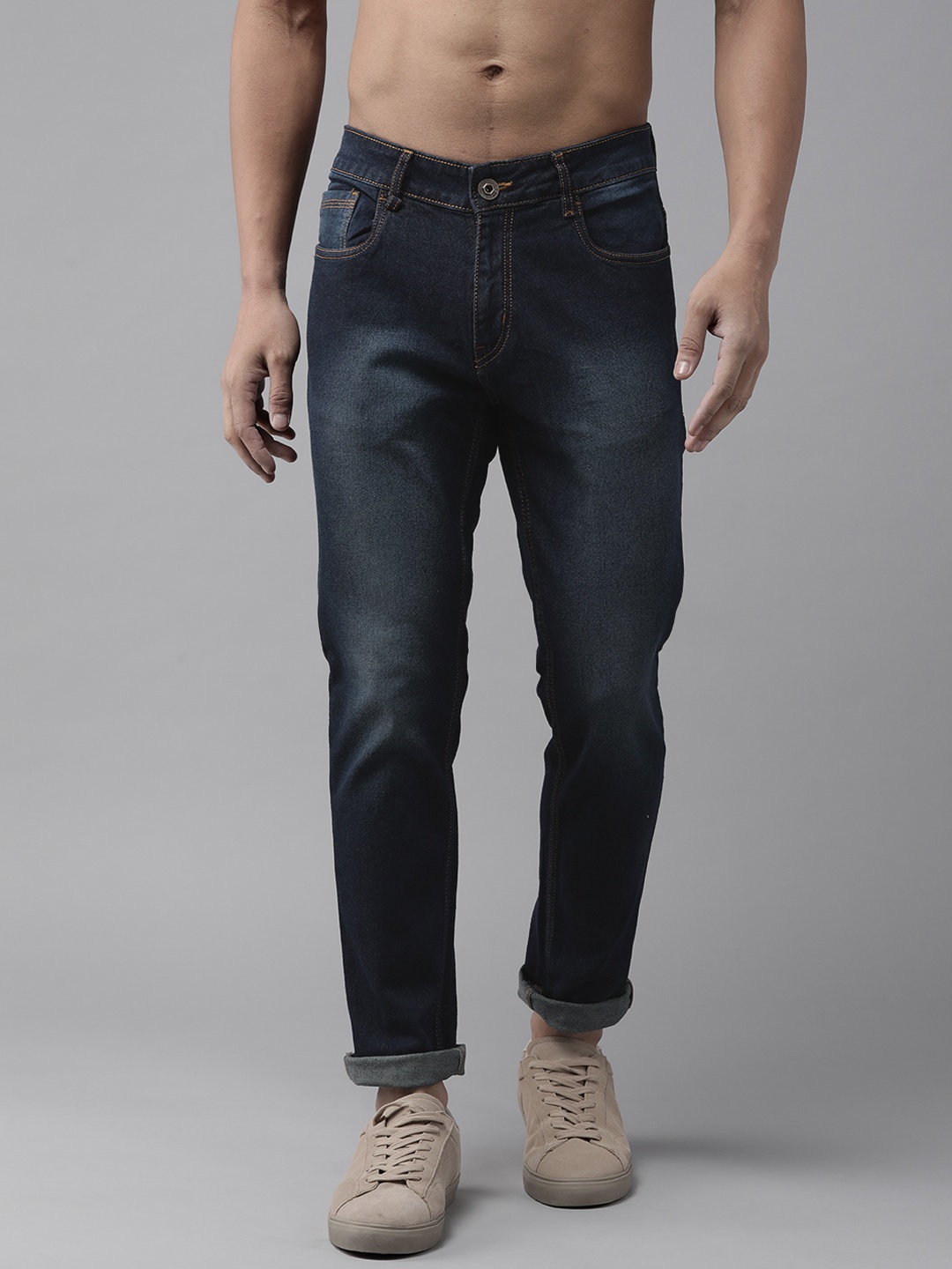 

Roadster Men Navy Blue Skinny Fit Stretchable Jeans