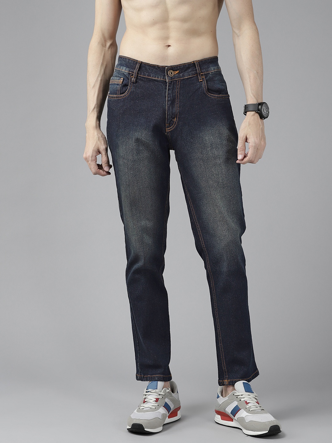 

Roadster Men Navy Blue Skinny Fit Light Fade Stretchable Jeans