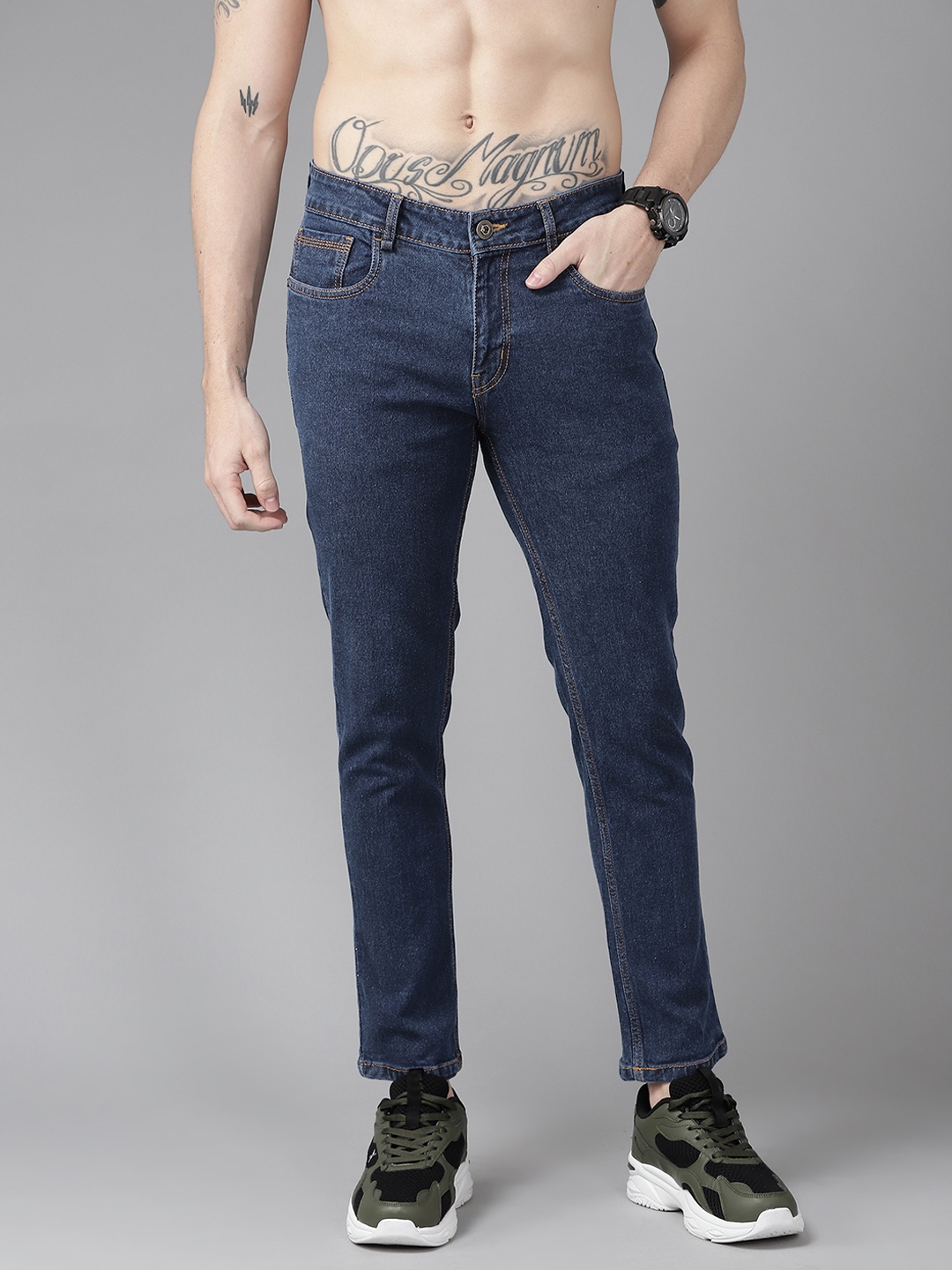 

Roadster Men Navy Blue Skinny Fit Stretchable Jeans