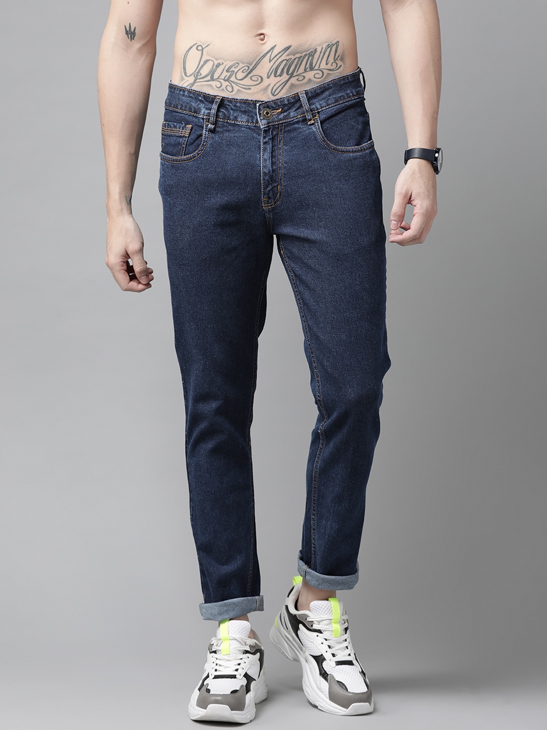 

Roadster Men Navy Blue Skinny Fit Stretchable Jeans