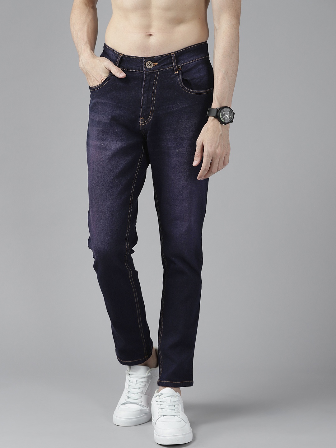 

Roadster Men Purple Skinny Fit Light Fade Stretchable Jeans
