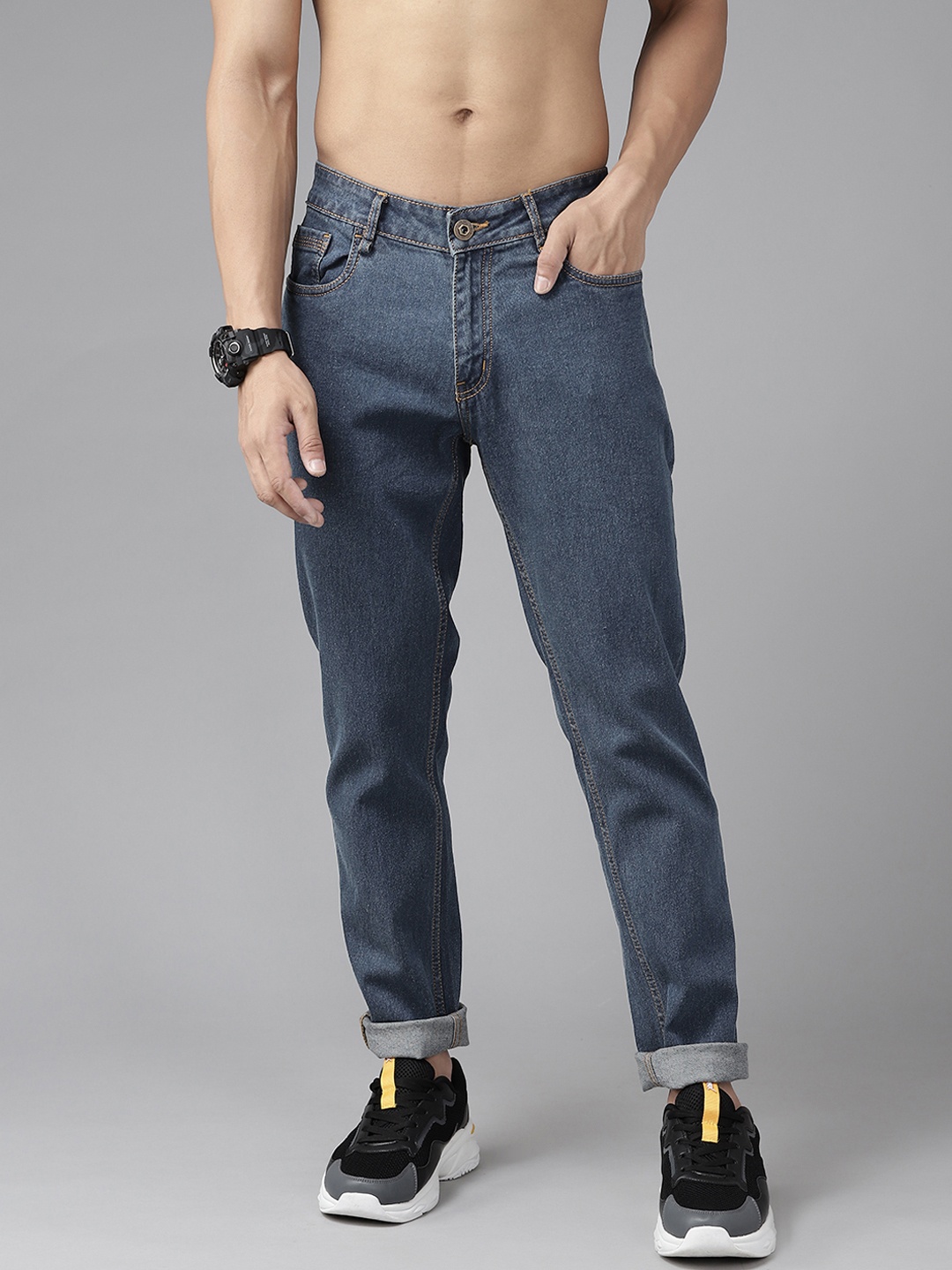 

Roadster Men Navy Blue Skinny Fit Stretchable Jeans