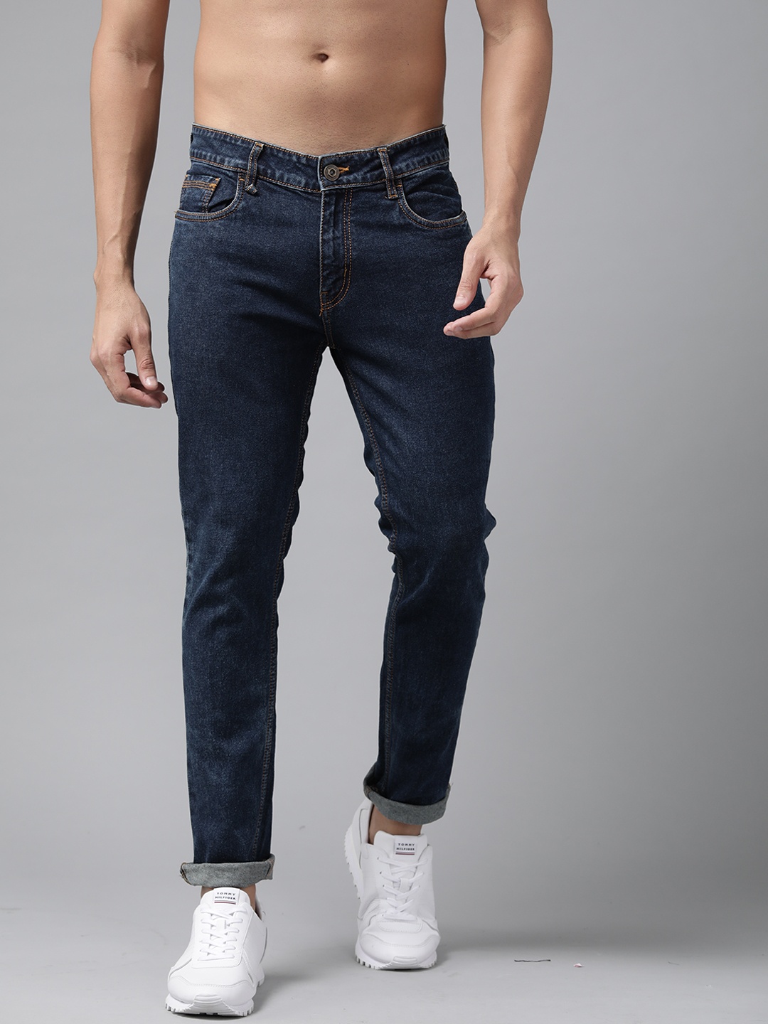 

Roadster Men Navy Blue Skinny Fit Stretchable Jeans