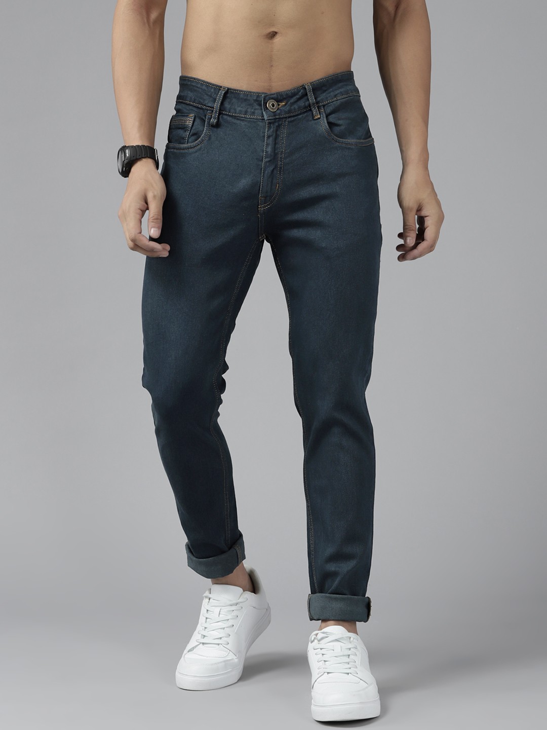 

Roadster Men Navy Blue Skinny Fit Stretchable Jeans