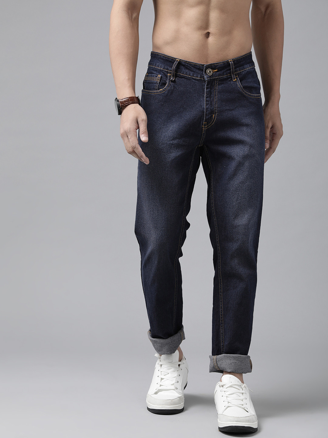 

Roadster Men Navy Blue Skinny Fit Light Fade Stretchable Jeans