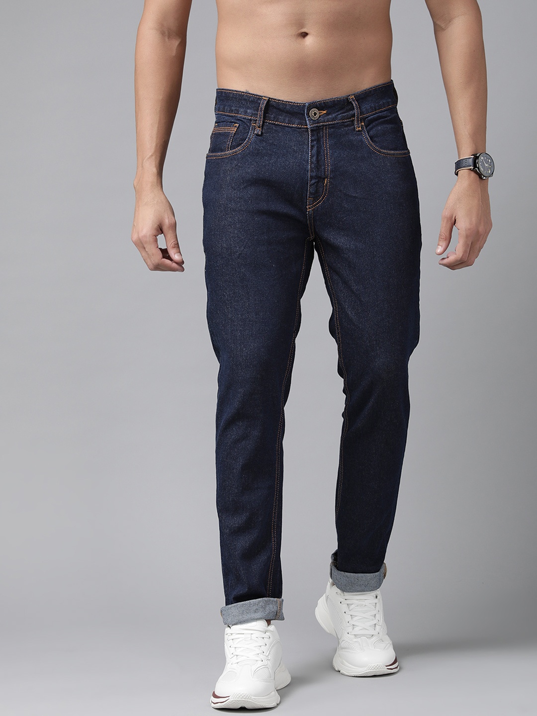 

Roadster Men Navy Blue Skinny Fit Stretchable Jeans
