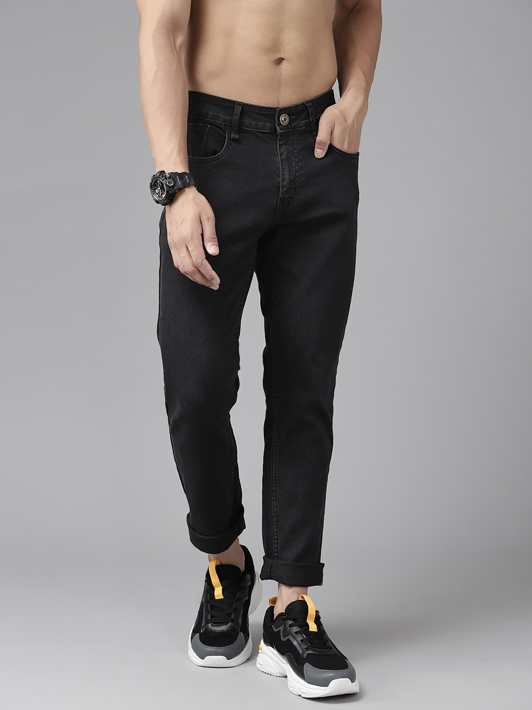 

Roadster Men Black Skinny Fit Stretchable Jeans