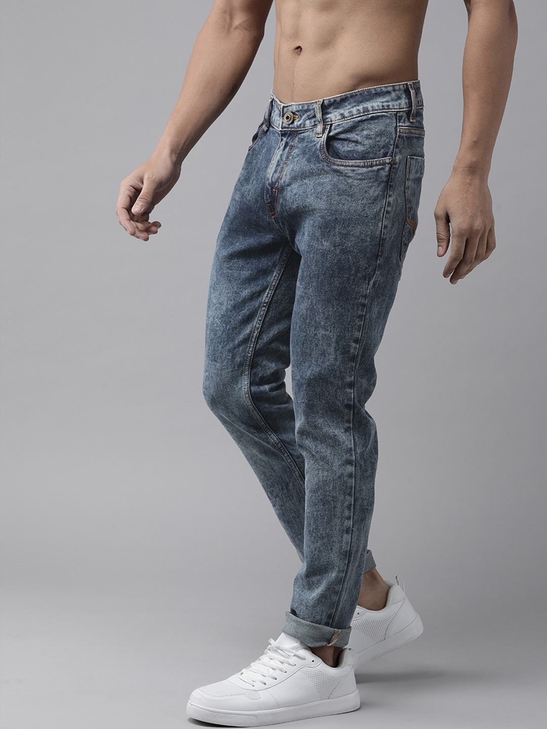 

Roadster Men Blue Light Fade Stretchable Skinny Fit Jeans