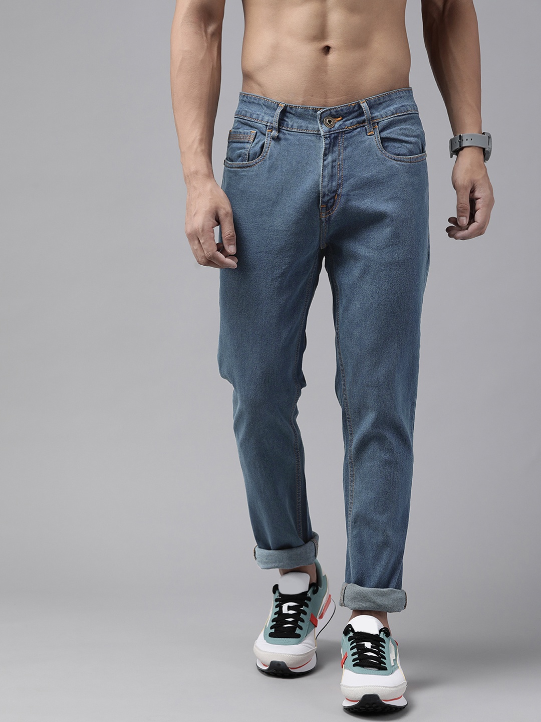 

Roadster Men Blue Skinny Fit Mid-Rise Stretchable Jeans