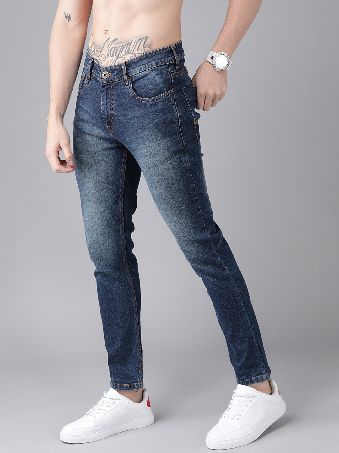 

Roadster Men Blue Skinny Fit Light Fade Stretchable Jeans