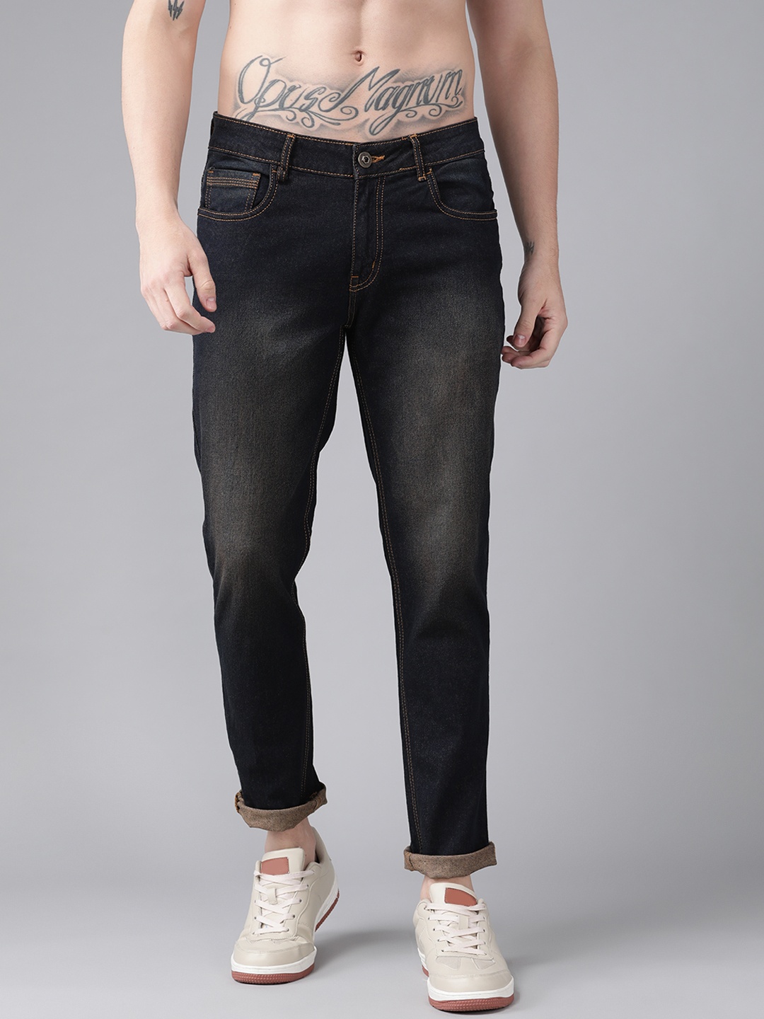 

Roadster Men Navy Blue Skinny Fit Light Fade Stretchable Jeans