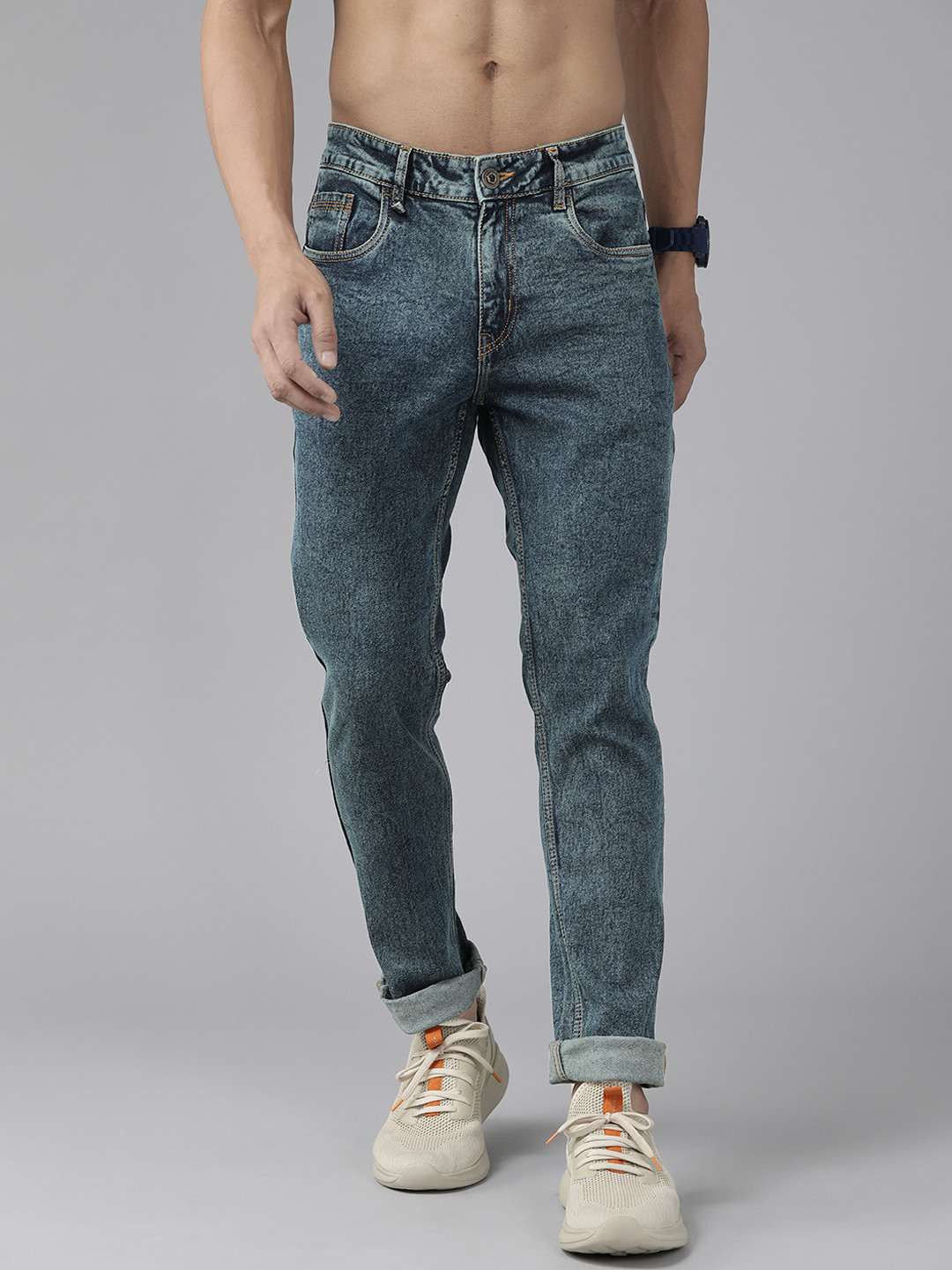 

Roadster Men Blue Skinny Fit Heavy Fade Stretchable Jeans