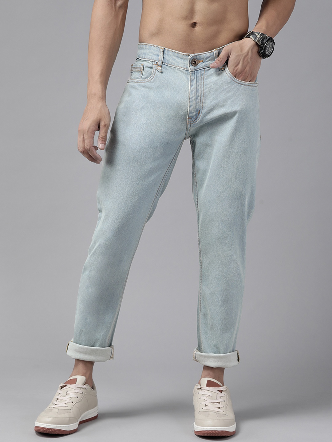 

Roadster Men Blue Skinny Fit Light Fade Mid-Rise Stretchable Jeans