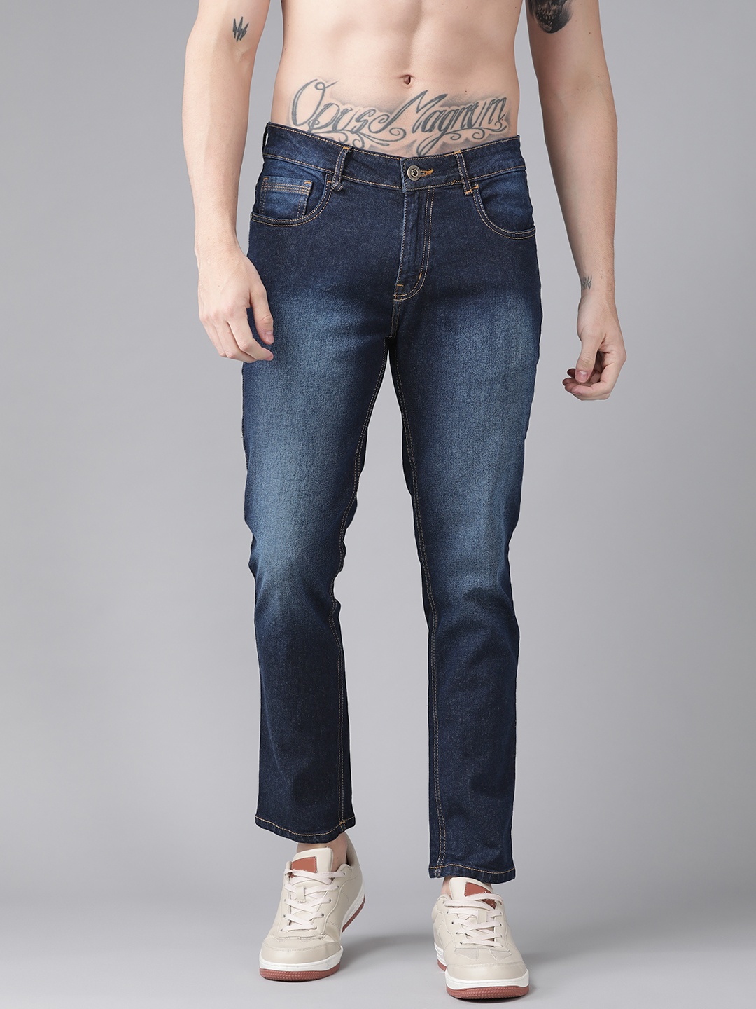 

Roadster Men Navy Blue Skinny Fit Light Fade Stretchable Jeans