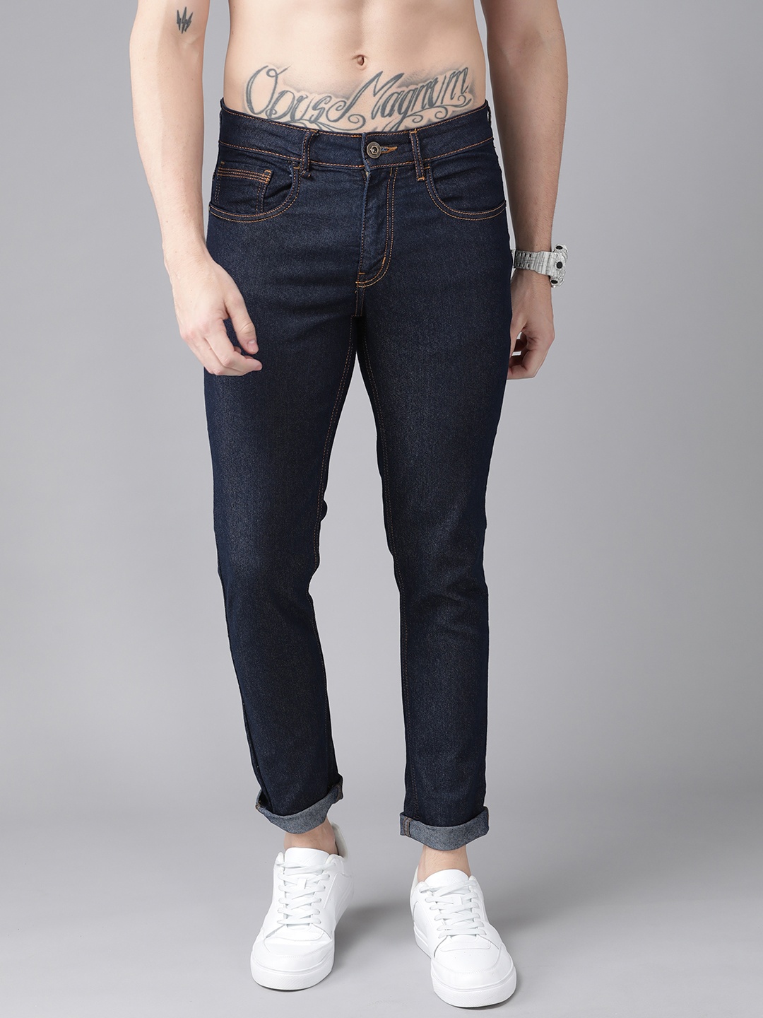 

Roadster Men Navy Blue Skinny Fit Stretchable Jeans