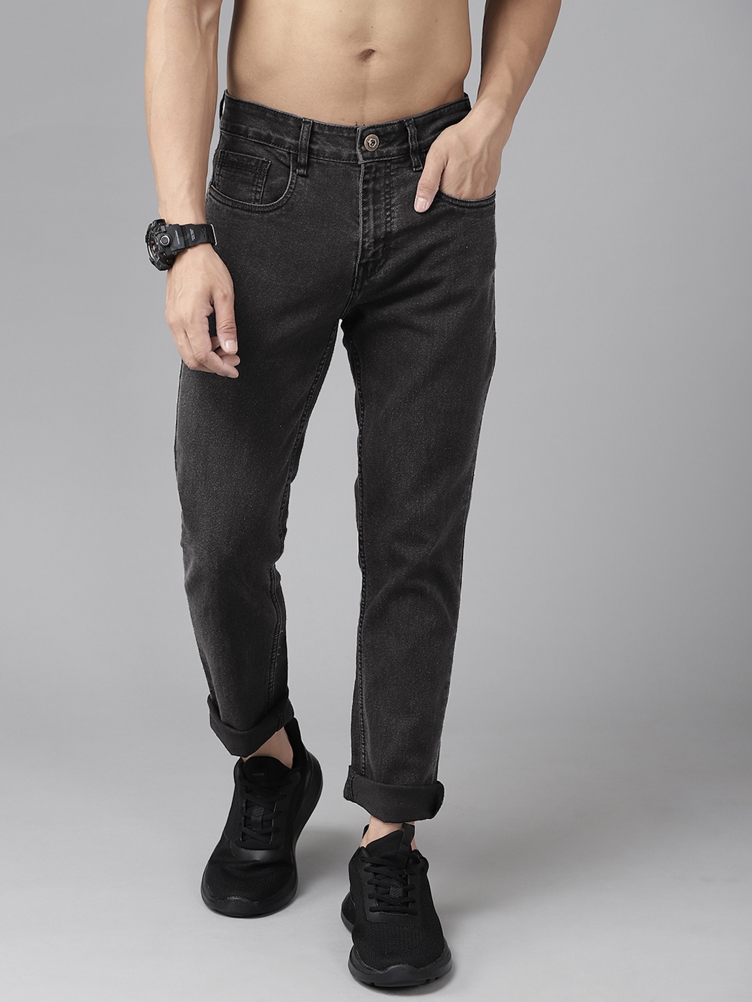 

Roadster Men Charcoal Skinny Fit Light Fade Stretchable Jeans