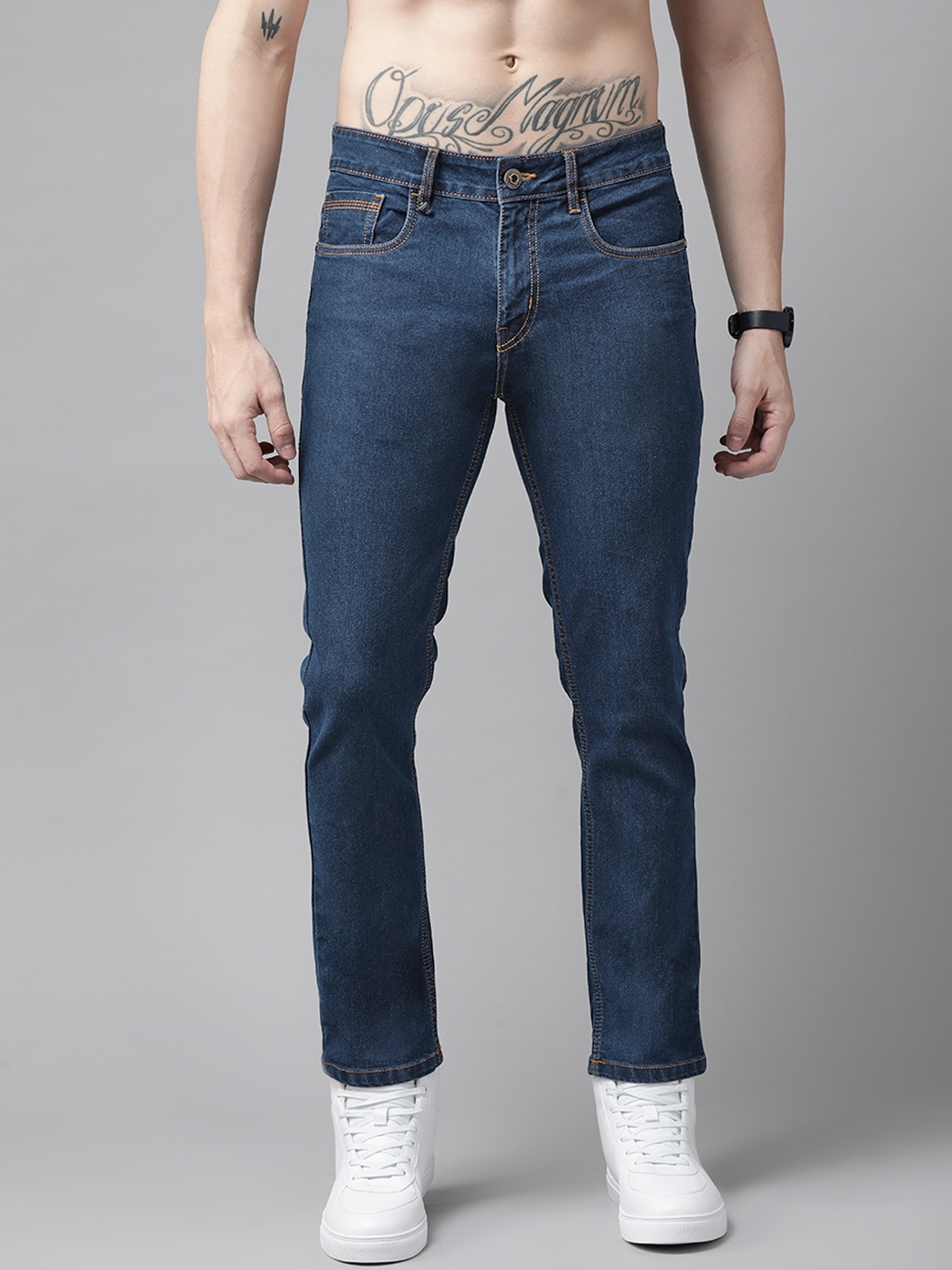 

Roadster Men Navy Blue Skinny Fit Stretchable Jeans
