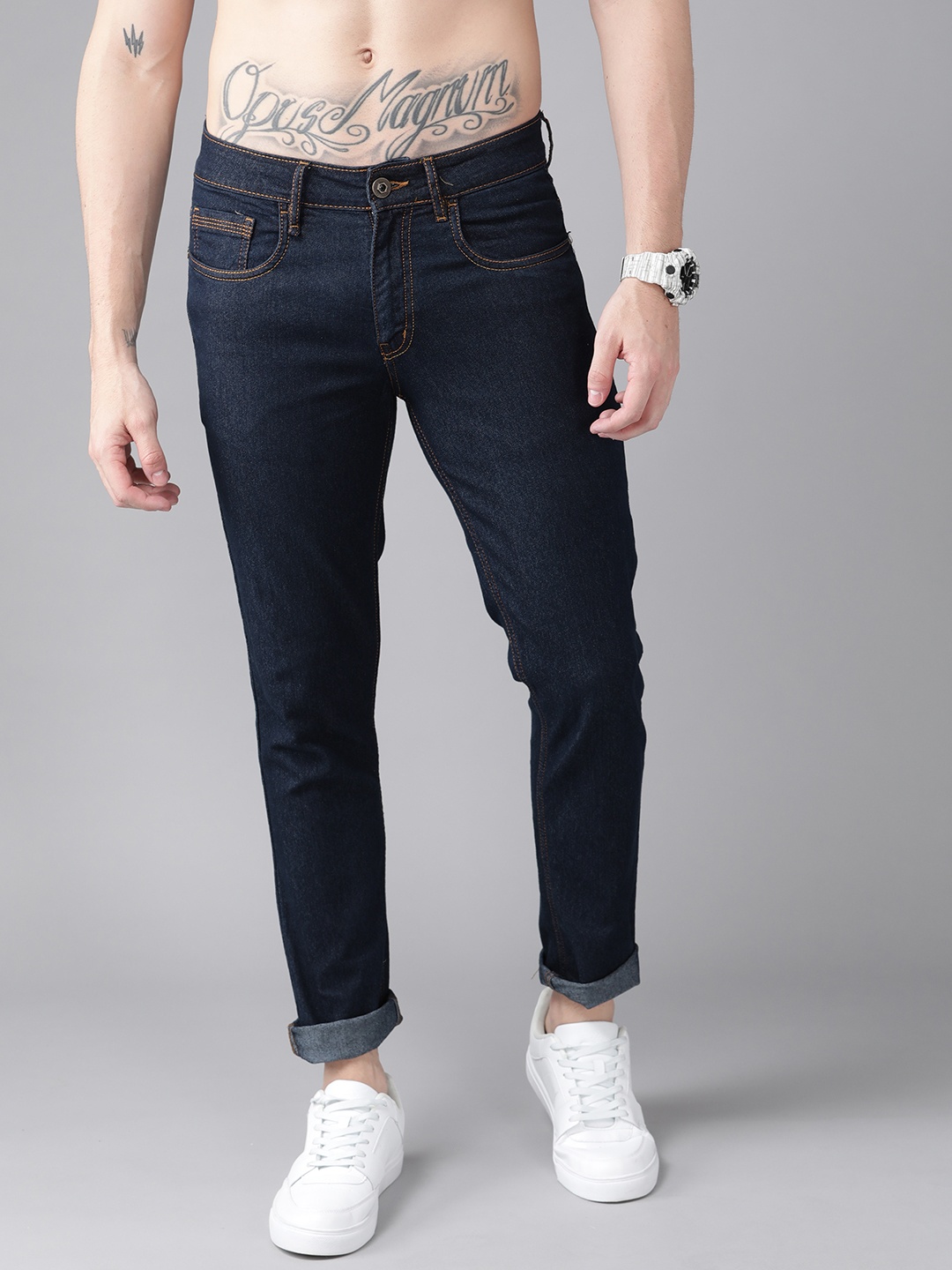 

Roadster Men Navy Blue Skinny Fit Stretchable Jeans