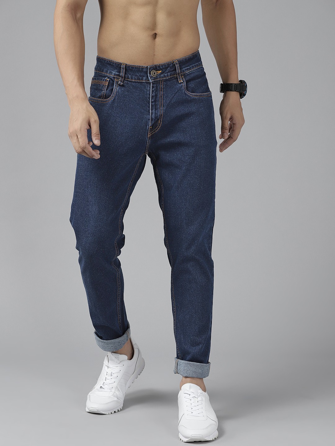 

Roadster Men Navy Blue Skinny Fit Stretchable Jeans