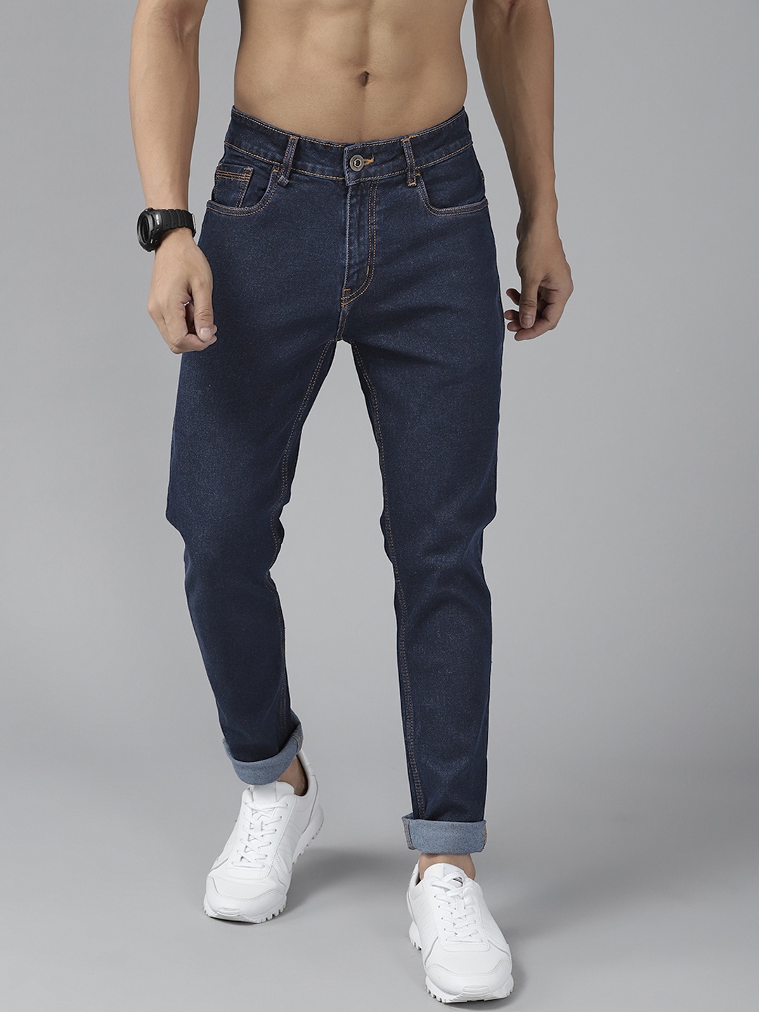 

Roadster Men Navy Blue Skinny Fit Stretchable Jeans