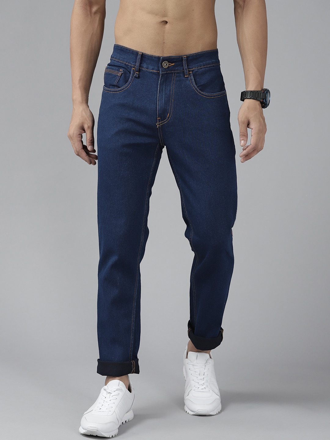 

Roadster Men Navy Blue Skinny Fit Stretchable Jeans