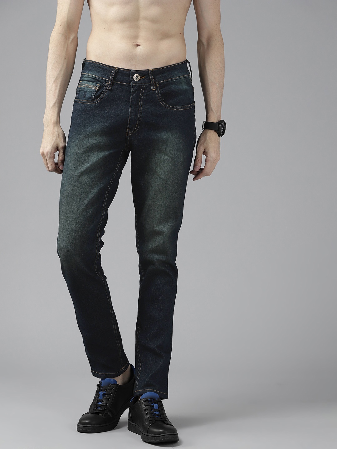 

Roadster Men Navy Blue Skinny Fit Light Fade Stretchable Jeans