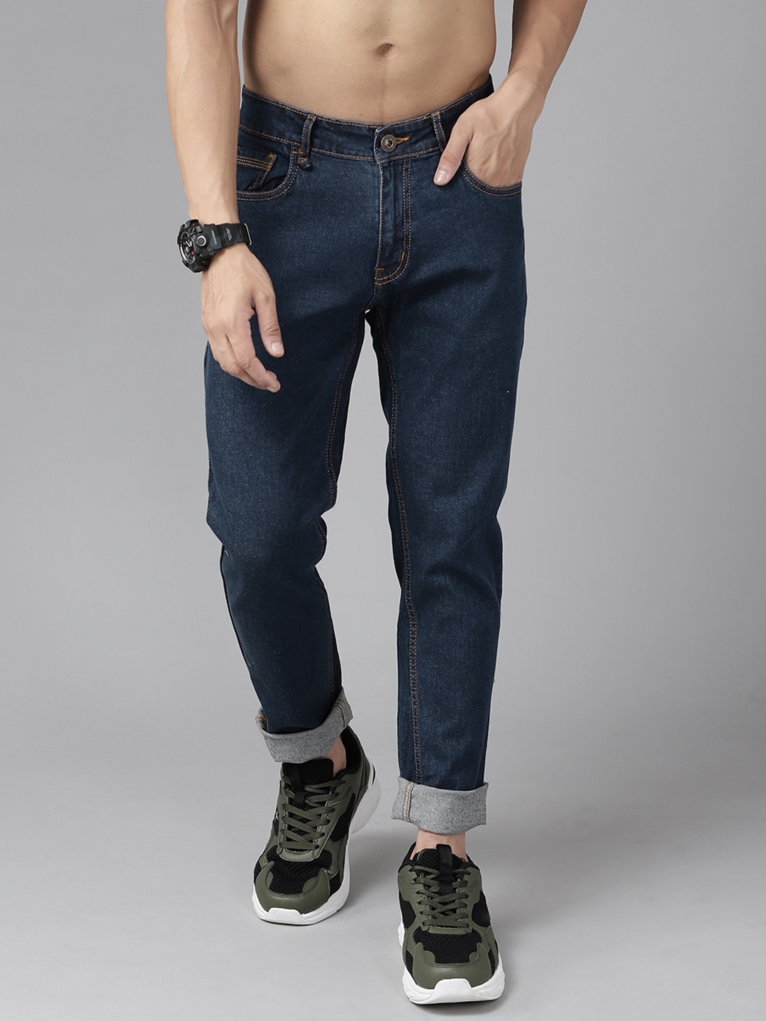 

Roadster Men Navy Blue Skinny Fit Stretchable Jeans